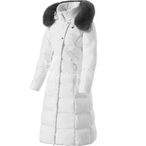 China Women'S Hooded Down Jacket Long Puffer Coat With Removable Faux Windproof supplier