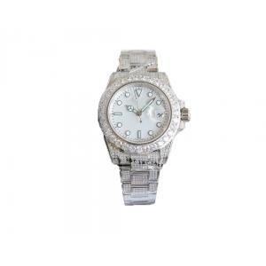 Fashion Diamond Quartz Watch Stainless Steel With White Dial Color