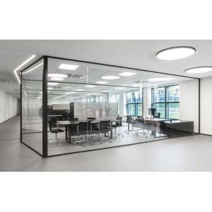 China Modern Design Glass Partition Wall with Modular Systems and Impact-Resistant Film for Enhanced Collaboration wholesale