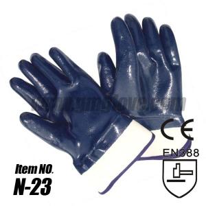 Cotton Nitrile Industrial Gloves, Fully Coated, Safety Cuff