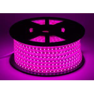 China Pink IP67 High Voltage LED Strip W12.5mm * H7.5mm Size Long Lifespan supplier
