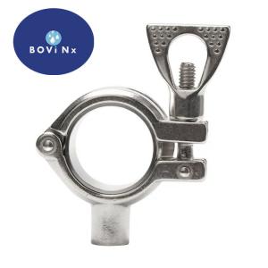 China Food Grade  Sanitary 304 Stainless Steel Pipe Fittings Feruule Single Pin Clamp supplier
