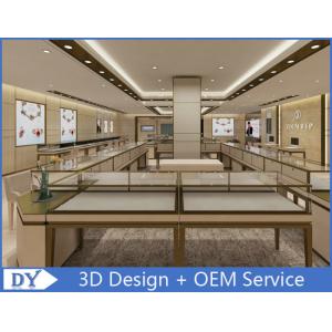 China OEM Modern Shop Showroom Jewellery Counter Display With Led supplier