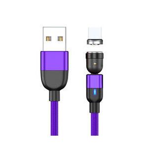 3A USB Magnetic Charging Cable 540 Degree Rotating 3 In 1 L Shape Or Straight Type C