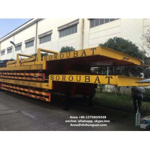 China Heavy Duty Used Truck Trailers , Lowboy Low Bed Semi Second Hand Truck Trailers supplier
