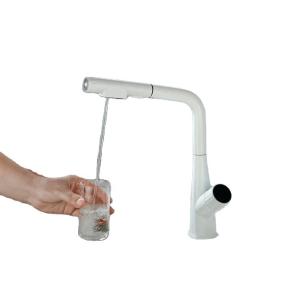 China Modern Kitchen Sink Mixer Taps with Pull Out Spray and Single Handle Copper Faucet wholesale