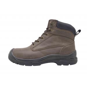 China Nubuck Leather Military Boots , Steel Toe Construction Work Boots With Kevlar Middle Sole supplier