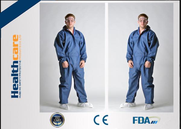 Breathable Disposable Coveralls Protective Suit With Hood And Boot Cover Acid
