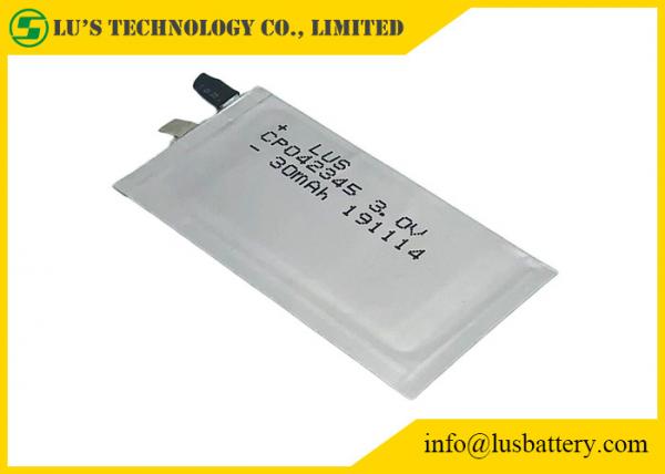 RFID Battery Ultra Thin Cell CP042345 For Smart Cards lithium batteries 3.0v