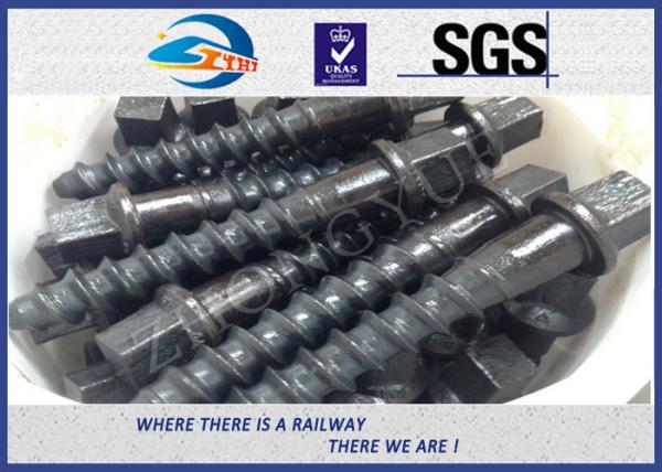 Customized 35# 45# Railroad Screw Spike For Railway Fastening System Constructio