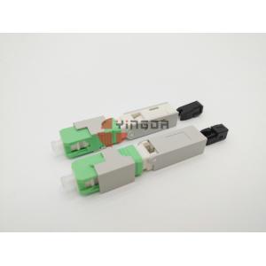 China SC Mechanical Fast Fiber Optic Filed Installable Connector APC Green Pre Polished supplier