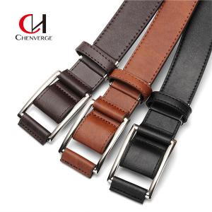 130cm Length Men's Leather Belt Non Perforated Export Business Belt PU