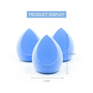 China Blue Face Makeup Sponge Puff Facial Cosmetic Concealer Cream Foundation Powder Blender Puff Set Egg Stand Holder Box supplier