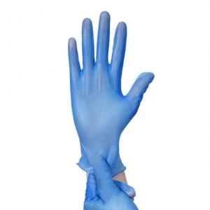 Household Blue Vinyl Disposable Gloves Powder Free PVC Glove