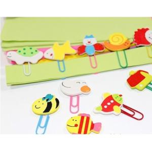 China Fashion cute cartoon animals paper clips wooden paper clips supplier