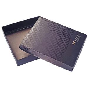 China Lid And Base Style Cosmetic Gift Package Box Matt Black wholesale