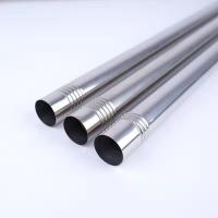 China Stainless Steel Thread Splicing Shower Curtain Rod End Shape Mop Broom Rod on sale