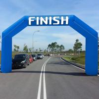 China Blue 20ft Inflatable Archway Event Arch Entrance Finish Line Inflatable Race Advertising Arch for Marathon on sale