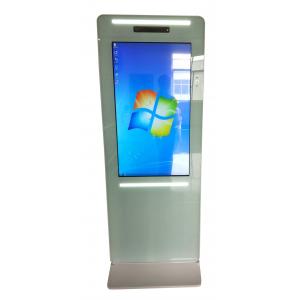 China Bank 10 Infrared LCD Touch Screen Kiosk Stand 43 With LED Stripes Decoration supplier