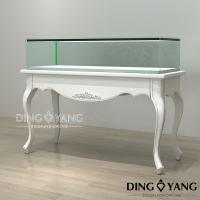 China Matte White MDF Glass Jewellery Shop Display Counters on sale
