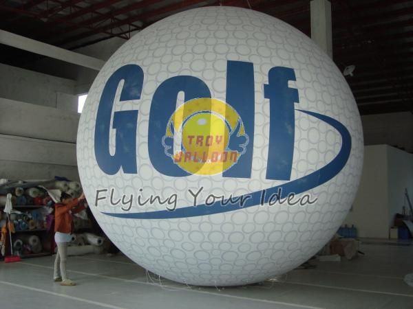 L'hélium gonflable réutilisable ignifuge blanc de la publicité monte en ballon