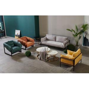 Upholstered Modern Office Reception Sofa Solid Wood Frame