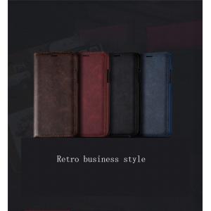 China Retro Leather Flip Cover For iphone X Protective Wallet Phone Case Cover supplier