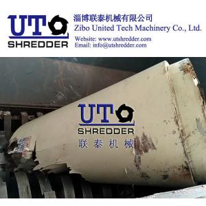 double shaft shredder/ Cardboard barrel shredder/ wooded barrel shredder/ plywood barrel shredder from Zibo United Tech