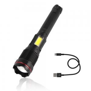 Safety LED Work Flashlight Rechargeable For Camping Hiking Outdoor Activities