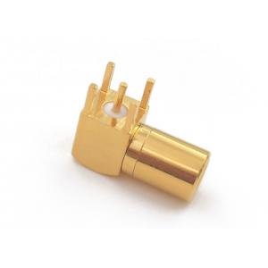 China PCB Mount  RF Smb Right Angle Connector Gold Plated For RFID Reader supplier