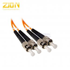 China ST to ST Duplex Fiber Optic Patch Cord  62.5 / 125 Multimode with 3.0mm PVC Jacket supplier