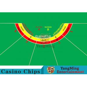 Waterproof Half Round Casino Table Layout With Specialized Patterns / Colors