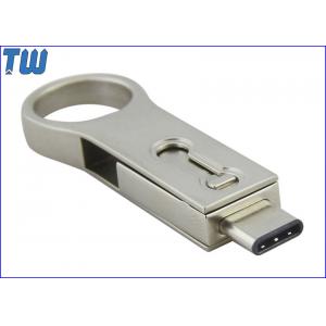 China Big Ring Dual USB Port USB 3.1 Type-C USB 3.0 32GB Pendrive Memory supplier