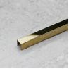 Decorative Brushed Stainless Steel Tile Trim U Shape Square Wall Panel Gold