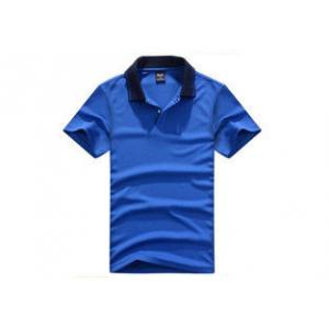 Knitted Embroidered Men's Work Polo Shirts , Short Sleeve Plain Women's Polo Shirts