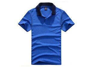 Knitted Embroidered Men's Work Polo Shirts , Short Sleeve Plain Women's Polo