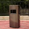 China Commercial Trash Can Hotel Lobby Vertical Rust Steel with Ashtray Trash Hotel Lobby Corridor Flame Retardant Paper Baskets wholesale