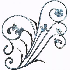 Wrought Iron Rosettes /  Steel Panel / Decorative Wrought iron flower