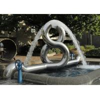 China 8 Shape Modern Stainless Steel Sculpture Fabrication Outdoor Water Fountain on sale