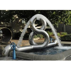 8 Shape Modern Stainless Steel Sculpture Fabrication Outdoor Water Fountain