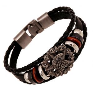 China Men's leather bracelet Handmade retro leather bracelet supplier