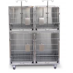 China stainless steel cage veterinary cages stainless steel dog Five sets dog cat stainless steel pet cage supplier