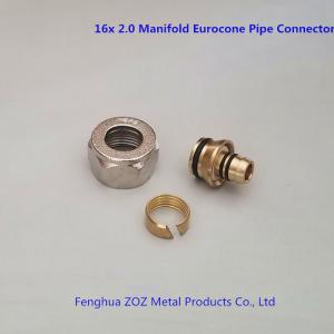 China Manifold Eurocone 16 x 2mm PEX Connector , PEX Compression Connector, Manifold Adapter supplier