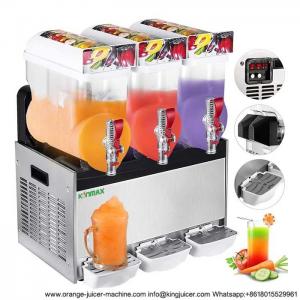 China 3 Bowls Ice Slush Machine , Frozen Margarita Machine With LED Light Cover supplier