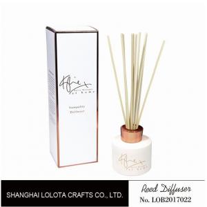 China White Color Bottle Home Reed Diffuser With Hot Stamping / Frost Printed wholesale