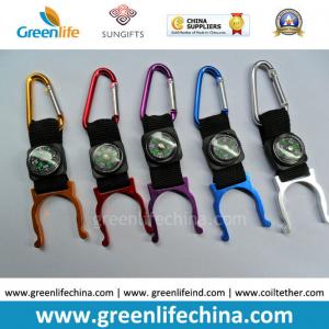 Muti-colors compass carabiner with lanyard keychain and metal hook holder excellent quality hooks
