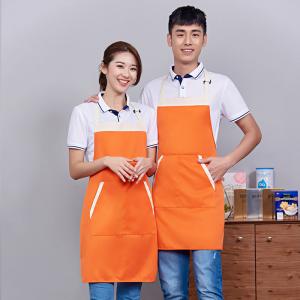 Polyester Protective Kitchen Cooking Apron Plain SGS Elastic Strap ODM
