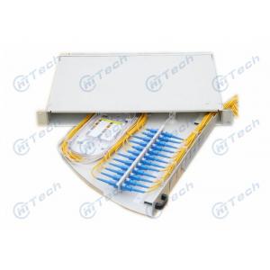 China Rotary 1U 24 Port Patch Panel , White Color SC Fiber Patch Panel Wall Mounted supplier