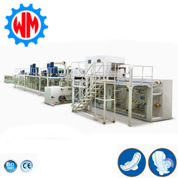 Intelligent Control Sanitary Pad Making Machine 1200pcs/ min Stable Work