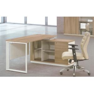 modern office wooden staff desk furniture in warehouse